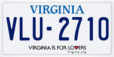 VA license plate VLU2710