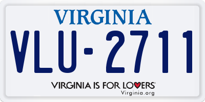 VA license plate VLU2711