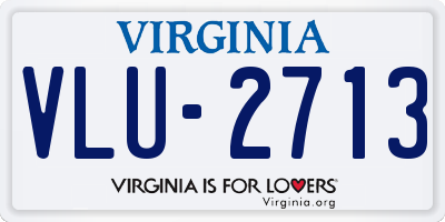 VA license plate VLU2713