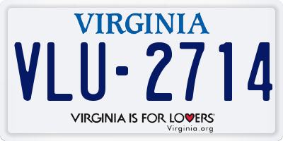 VA license plate VLU2714