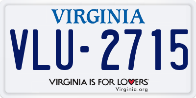 VA license plate VLU2715