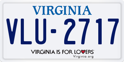 VA license plate VLU2717