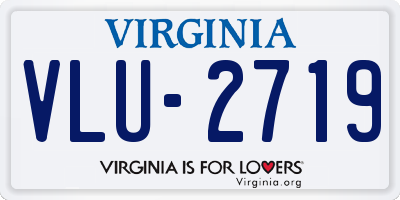 VA license plate VLU2719