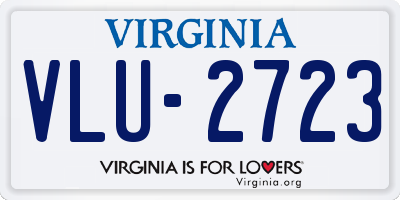 VA license plate VLU2723