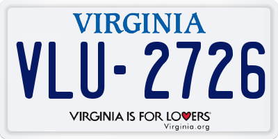 VA license plate VLU2726