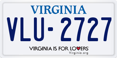 VA license plate VLU2727