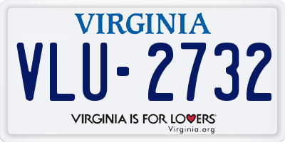 VA license plate VLU2732