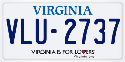 VA license plate VLU2737