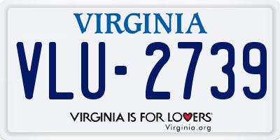VA license plate VLU2739