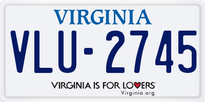 VA license plate VLU2745