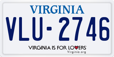 VA license plate VLU2746