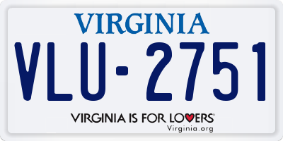 VA license plate VLU2751