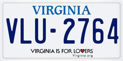VA license plate VLU2764