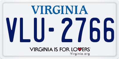 VA license plate VLU2766