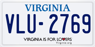 VA license plate VLU2769