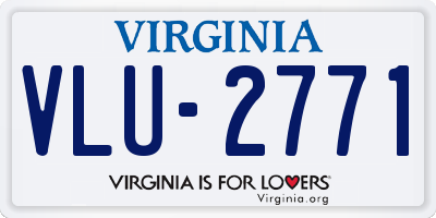 VA license plate VLU2771