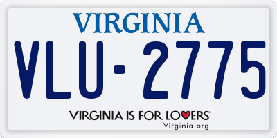 VA license plate VLU2775