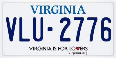 VA license plate VLU2776