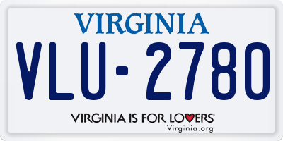 VA license plate VLU2780