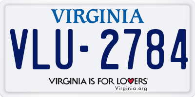 VA license plate VLU2784