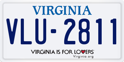 VA license plate VLU2811