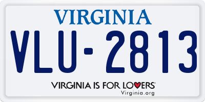 VA license plate VLU2813
