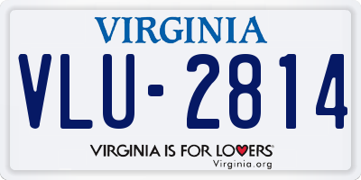 VA license plate VLU2814