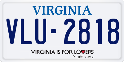 VA license plate VLU2818