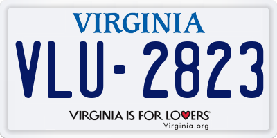 VA license plate VLU2823