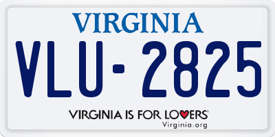 VA license plate VLU2825