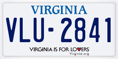 VA license plate VLU2841