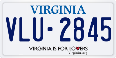 VA license plate VLU2845