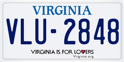 VA license plate VLU2848