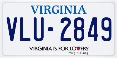 VA license plate VLU2849