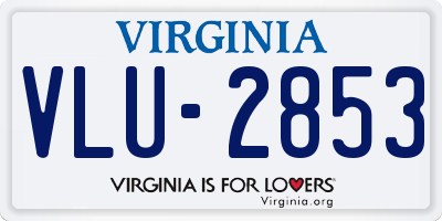 VA license plate VLU2853
