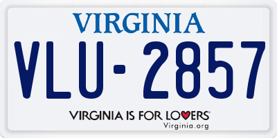 VA license plate VLU2857