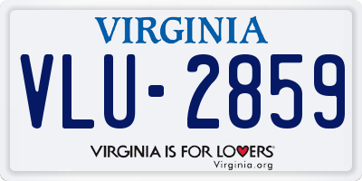VA license plate VLU2859
