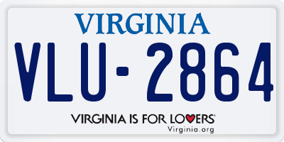 VA license plate VLU2864