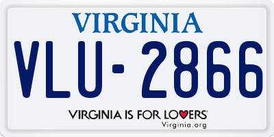 VA license plate VLU2866