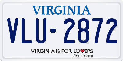 VA license plate VLU2872