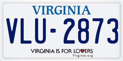 VA license plate VLU2873