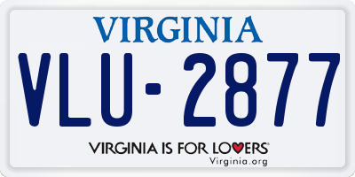 VA license plate VLU2877