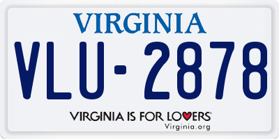 VA license plate VLU2878