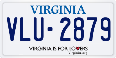 VA license plate VLU2879
