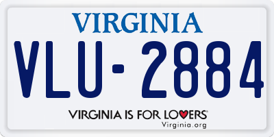 VA license plate VLU2884
