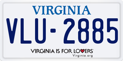 VA license plate VLU2885