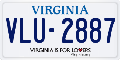 VA license plate VLU2887