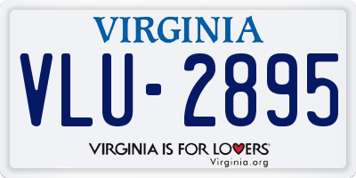 VA license plate VLU2895