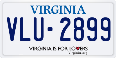 VA license plate VLU2899
