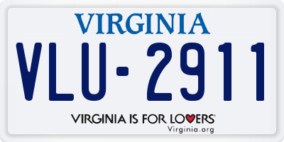 VA license plate VLU2911